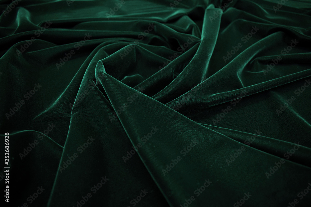 Dark green velvet fabric texture background. Stock Photo | Adobe Stock
