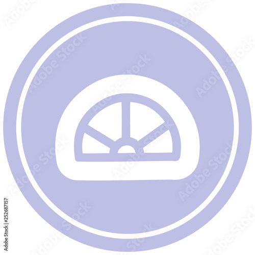 protractor math equipment circular icon
