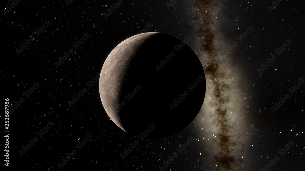Fototapeta premium Planeta Ziemia z kosmosu Ilustracja 3D planeta rtęć widok orbity, nasza planeta z orbity, świat, ocean, atmosfera, ziemia, chmury, kula ziemska (elementy tego zdjęcia dostarczone przez NASA)