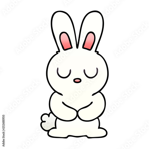 quirky gradient shaded cartoon rabbit