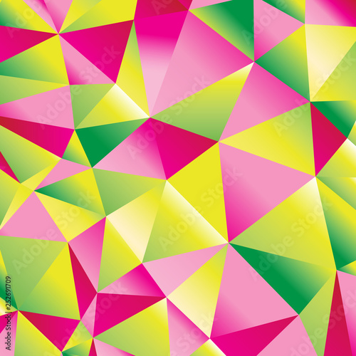 Seamless beautiful abstract geometric pattern of bright polygons