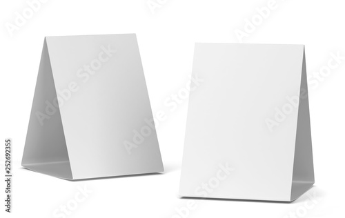 Blank table tent mockup