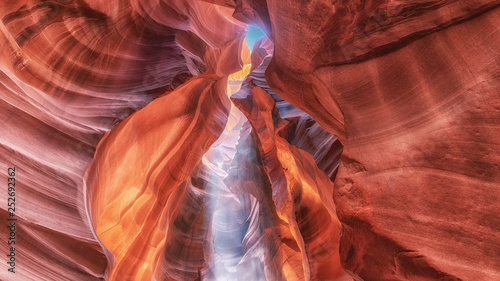 light beam in slot canyon antelope, Arizona, USA