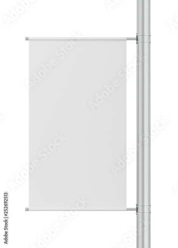 Blank pole banner mockup