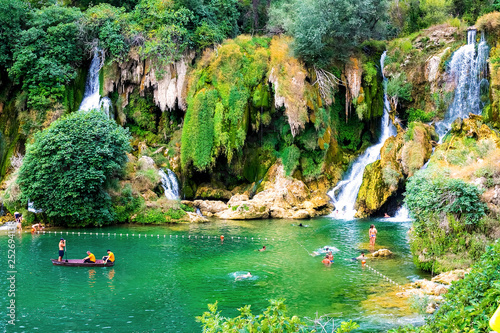 Kravice Falls near the city of Mostar. Bosnia and Herzegovina, August 2018 photo