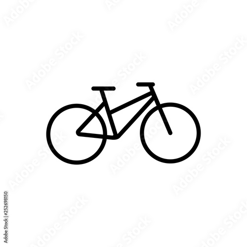 Bike line icon, logo isolated on white background