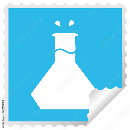 square peeling sticker cartoon science experiment