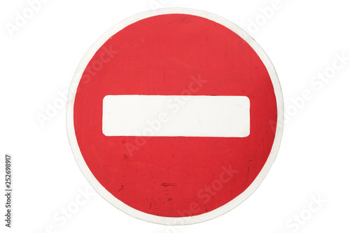 Road sign 'No entry' isolated on white Free Download Road sign 'No entry' isolated on white - GFXLoad