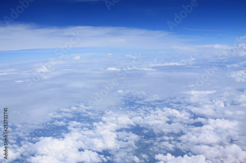 A beautiful view of the sky from the plane