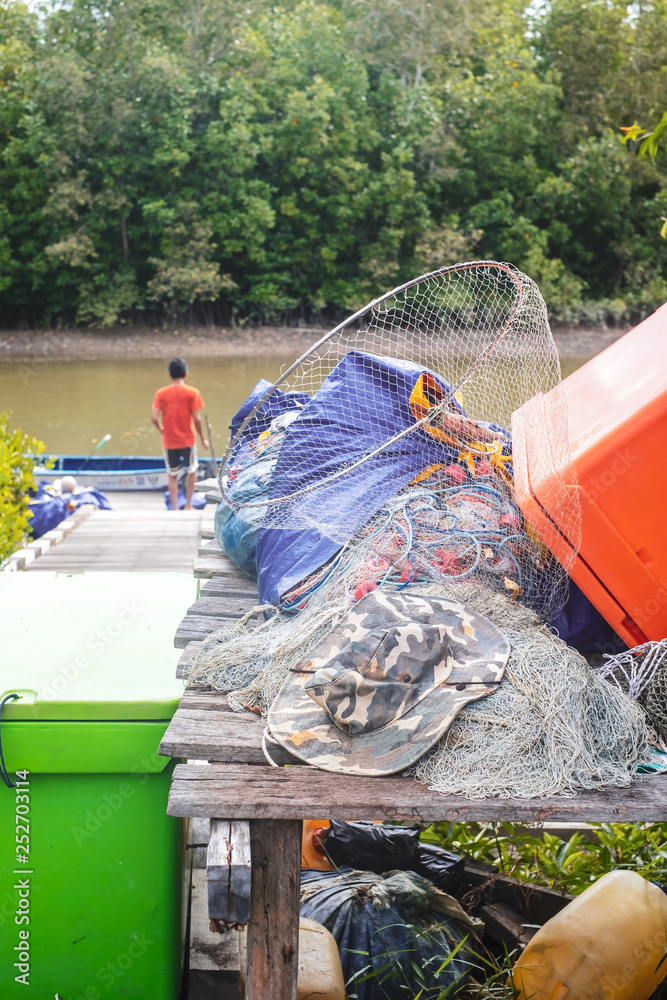 BORNEO / SARAWAK / MALAYSIA / JUNE 2014: Adventure along the river in the area of Kuching