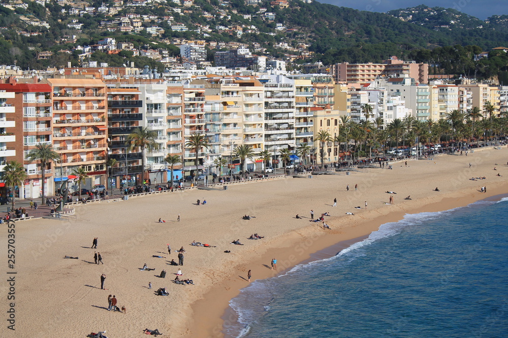 Lloret de Mar, a Mediterranean coastal town in Catalonia, Spain. One of the most popular holiday resorts on the Costa Brava. Lloret de Mar, a Mediterranean coastal town in Catalonia, Spain. One of the most popular holiday resorts on the Costa Brava.