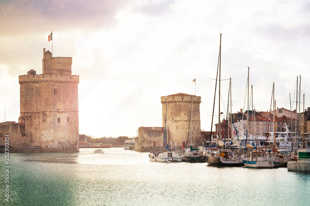 Gates to marina harbor in La Rochelle downtown