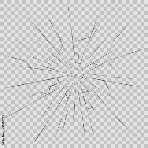 Broken glass isolated on a transparent background – for stock