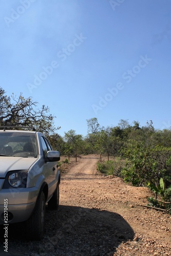 Terrain road adventure by car