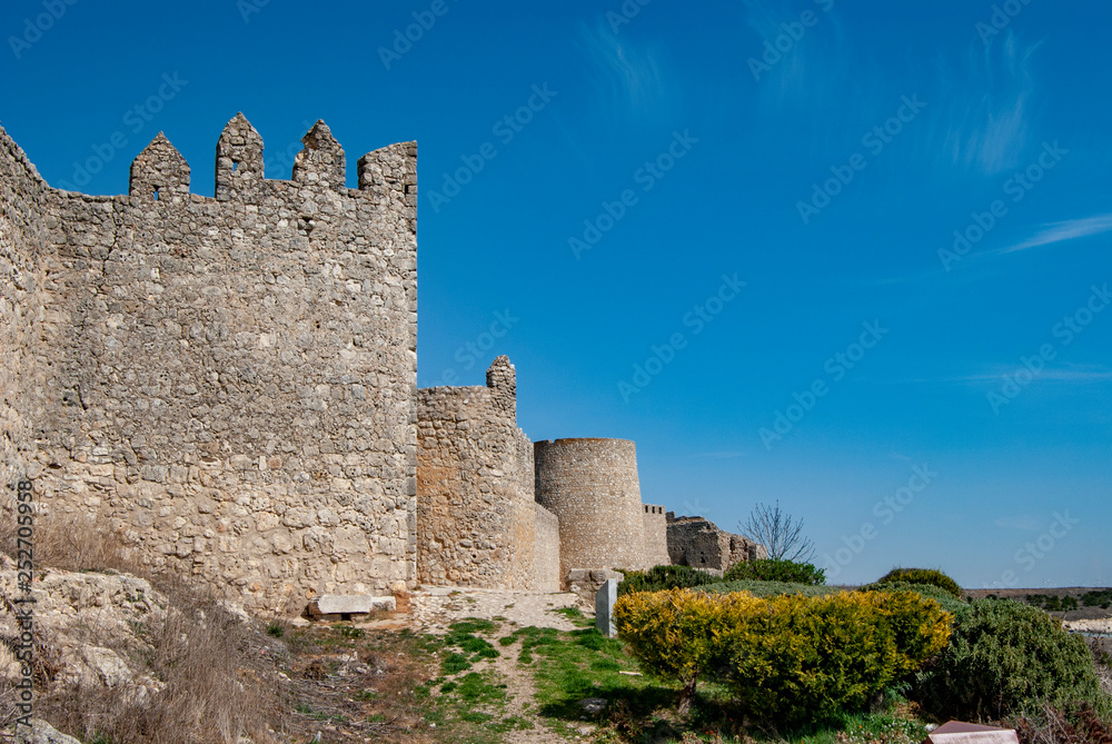 Views of the wall of  the small  medieval-style village Urueña