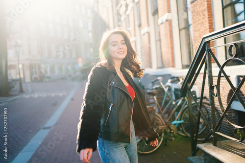 Photography Portrait of a beautiful girl on a sunny day