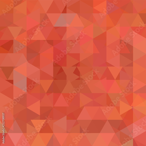Orange abstract mosaic background. Triangle geometric background. Design elements. Vector illustration
