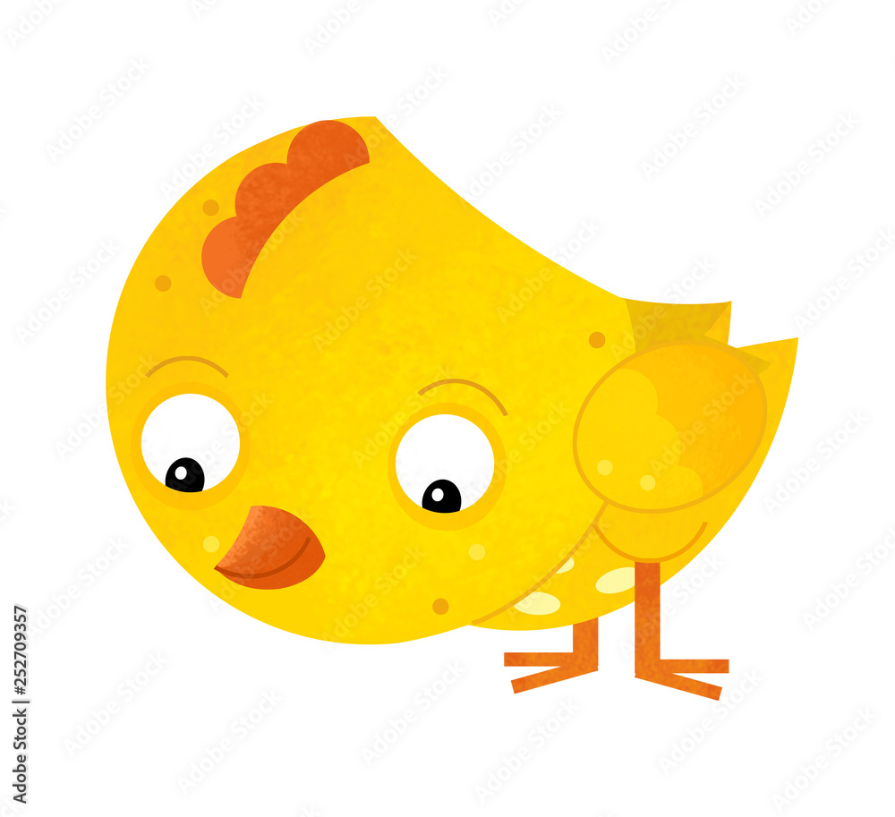 cartoon scene with chicken on white background - illustration for children cartoon scene with chicken on white background - illustration for children