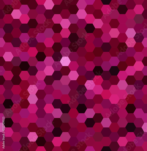 Vector background with pink, purple hexagons. Can be used for printing onto fabric and paper or decoration.