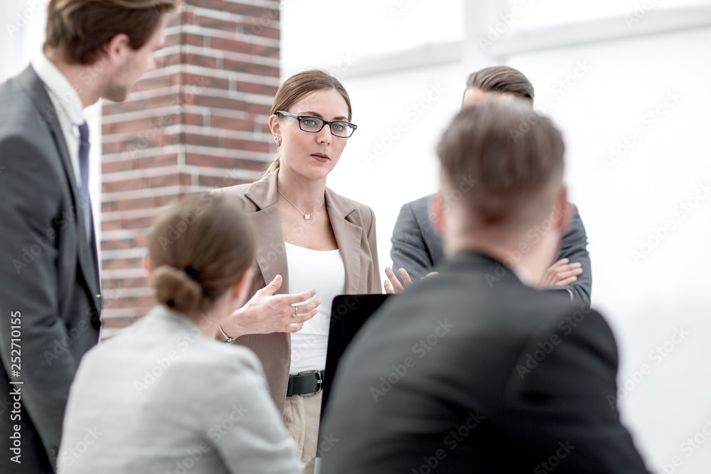business team discussing new ideas.
