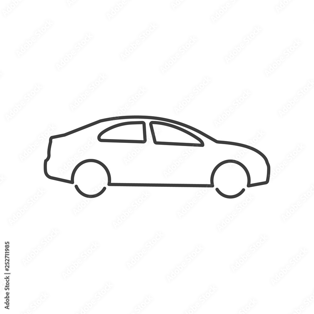 Car line icon. Vector. Isolated.