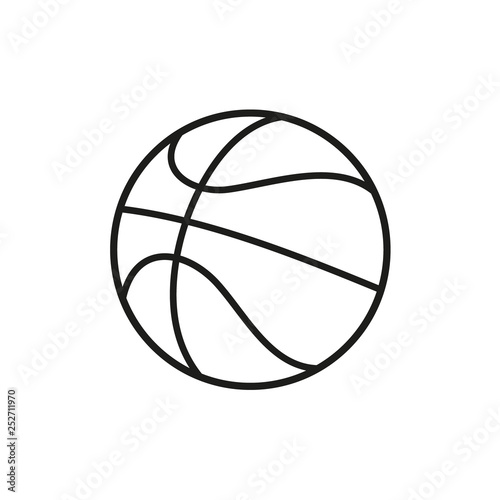 Basketball ball line icon. Vector. 