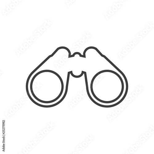 Binocular line icon. Vector.