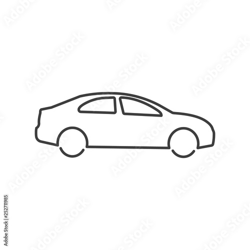 Car line icon. Vector. Isolated.