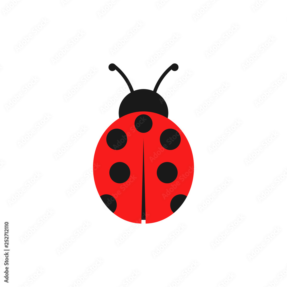 Fototapeta premium Ladybug illustration. Vector. Isolated.