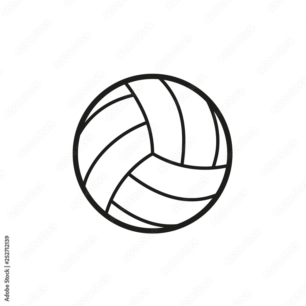 Volleyball ball icon. Vector illustration.