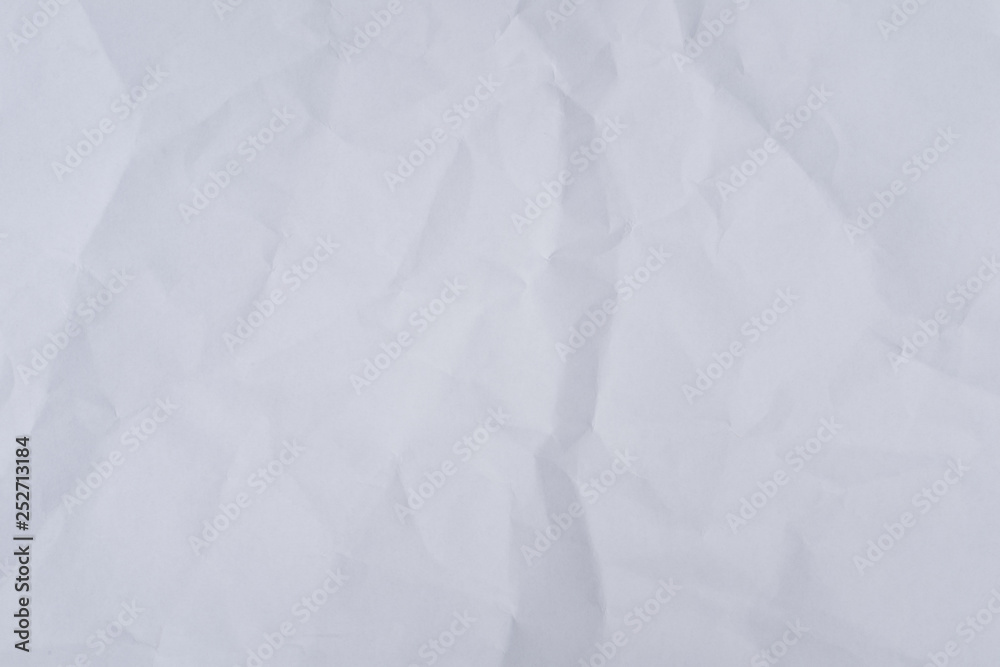 Fototapeta premium White crumpled paper background and texture, Wrinkled creased paper white abstract.Abstract white crumpled paper background.