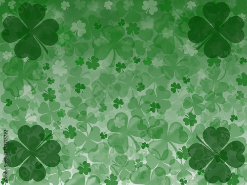 St. Patrick s Day Illustration with many cloves