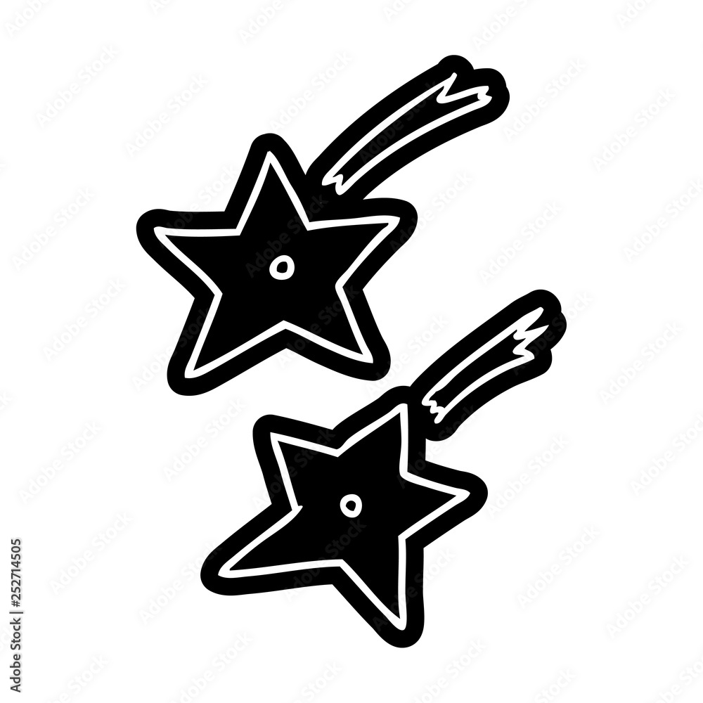 cartoon icon drawing of ninja throwing stars Stock Vector Adobe Stock