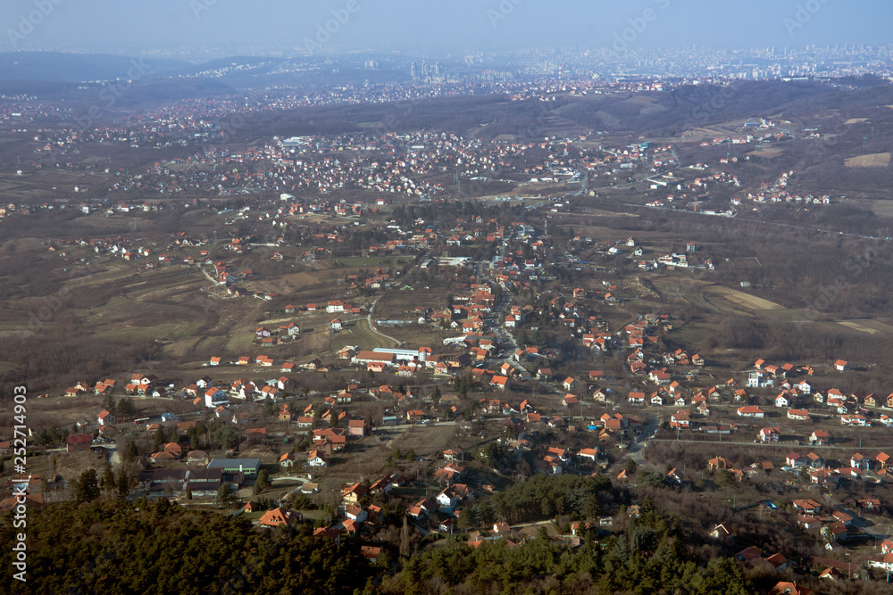 Belgrade cityscape aerial view