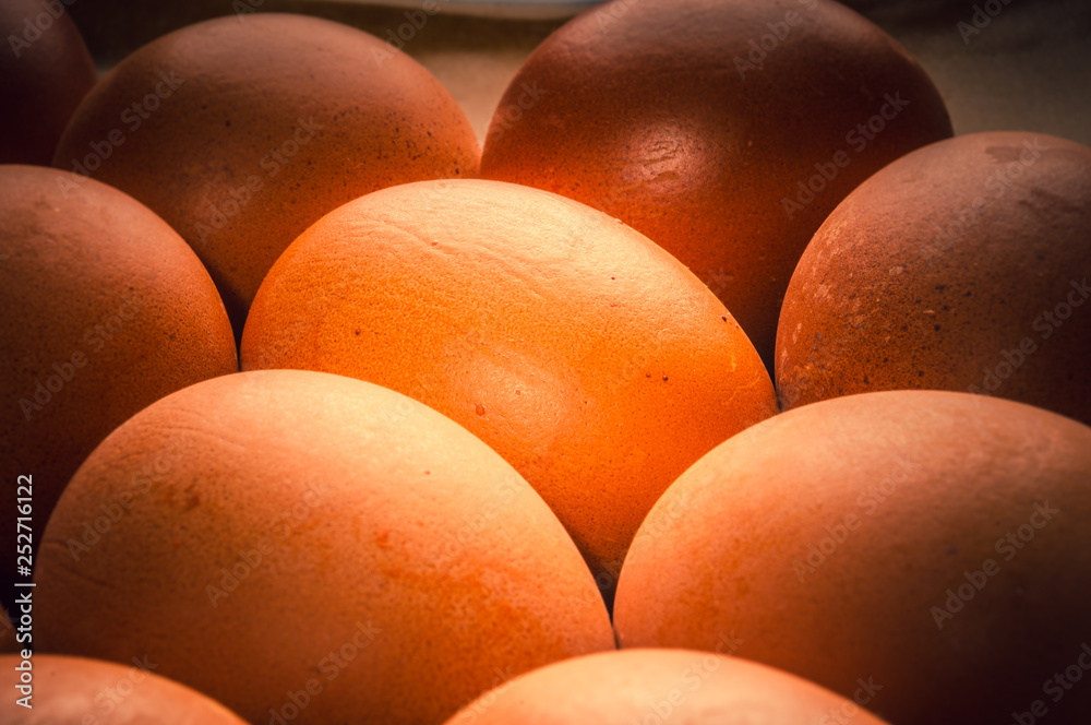 eggs colored with natural dye on brown dish eggs colored with natural dye on brown dish