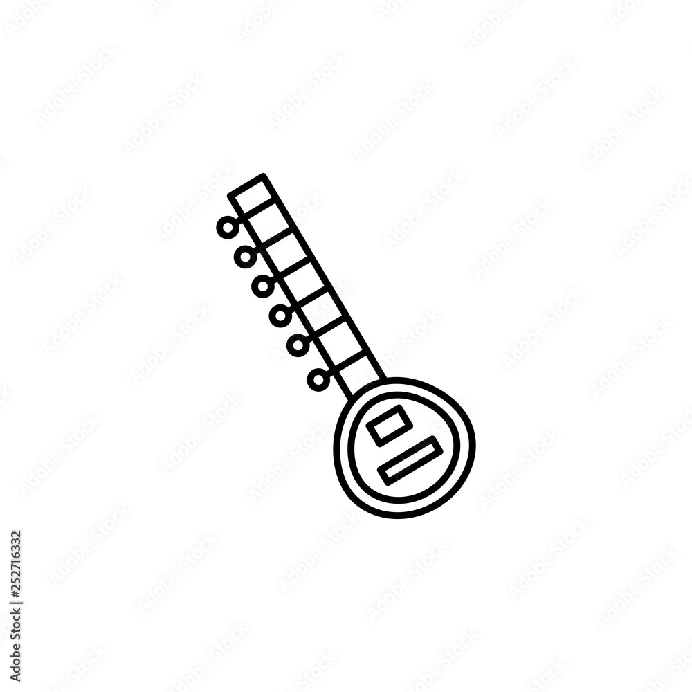 India, sitar icon. Element of India culture icon. Thin line icon for website design and development, app development. Premium icon India, sitar icon. Element of India culture icon. Thin line icon for website design and development, app development. Premium icon