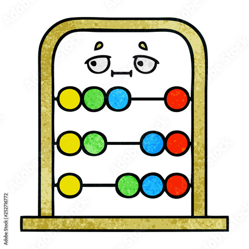 retro grunge texture cartoon abacus