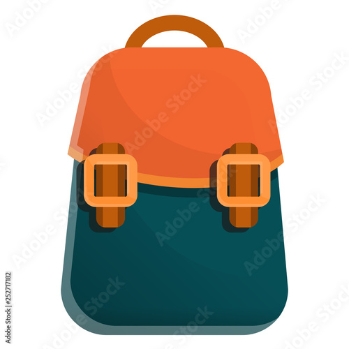 backpack in cartoon style, vector illustration.