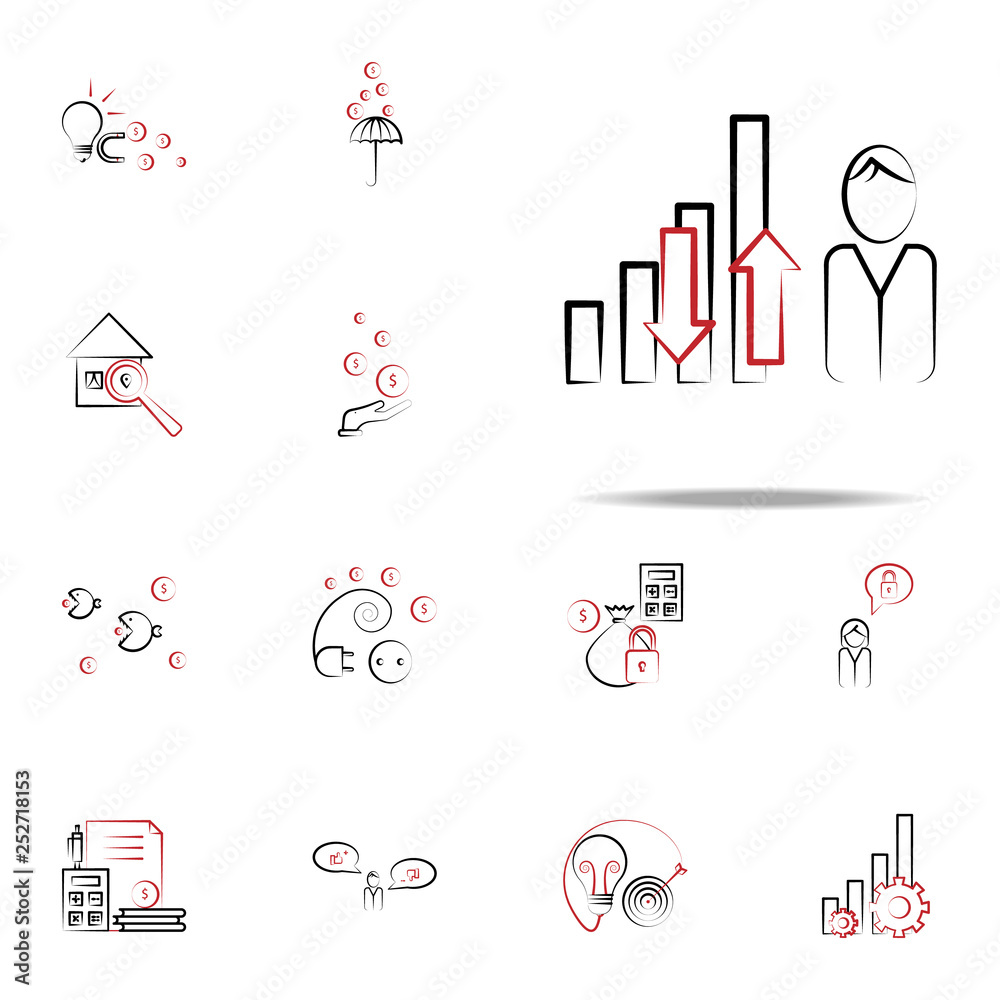 Fototapeta premium Business plan chart icon. Business and management icons universal set for web and mobile