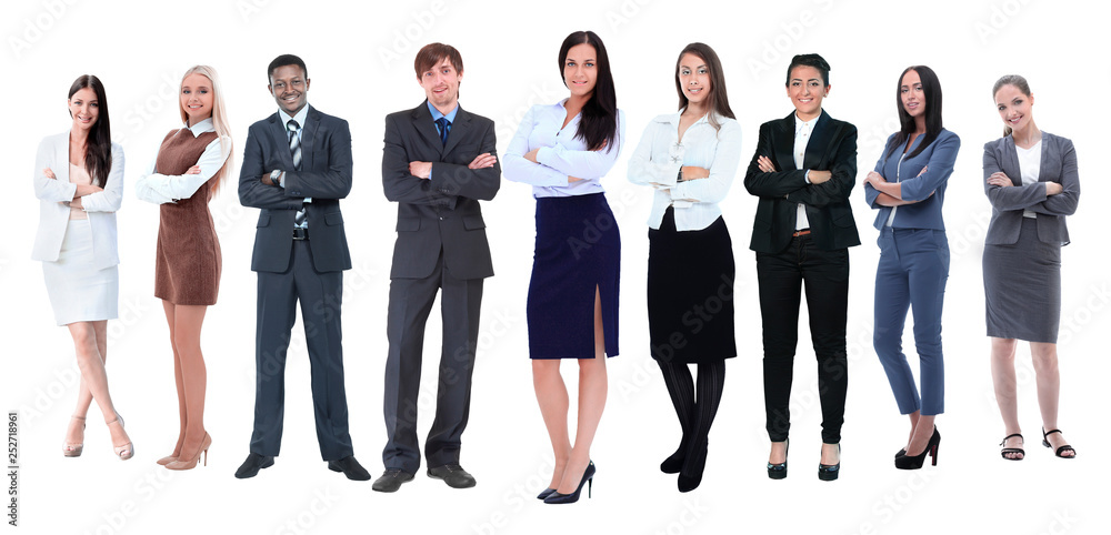 in full growth.professional business team isolated on white in full growth.professional business team isolated on white