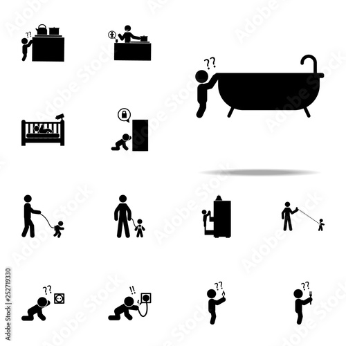 baby, bathtub icon. Baby icons universal set for web and mobile