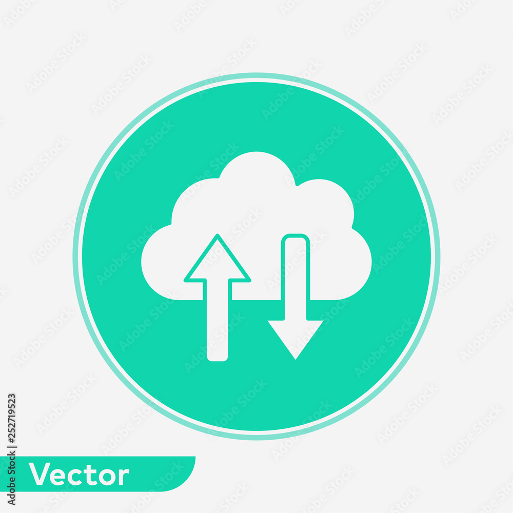 Data transfer vector icon sign symbol Data transfer vector icon sign symbol
