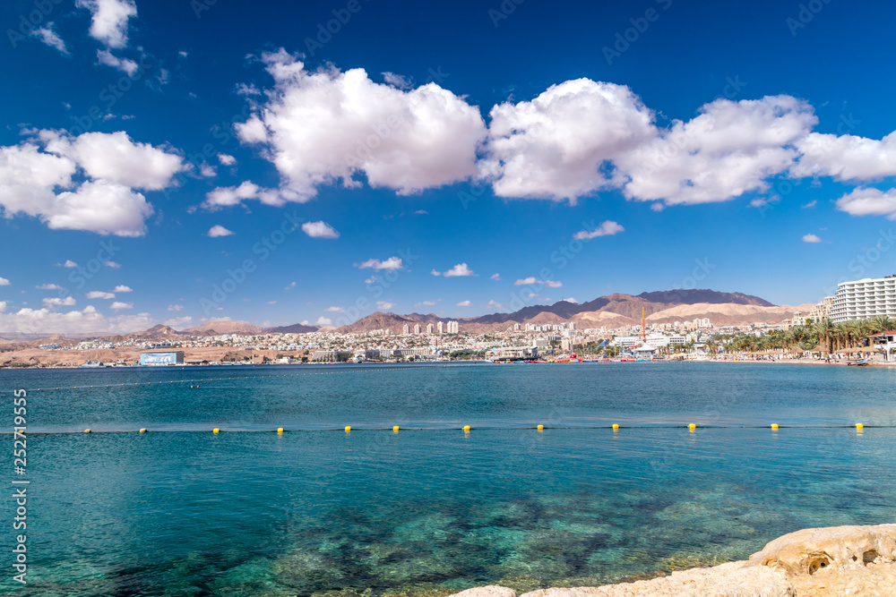 Cityscape of Eilat city in Israel.