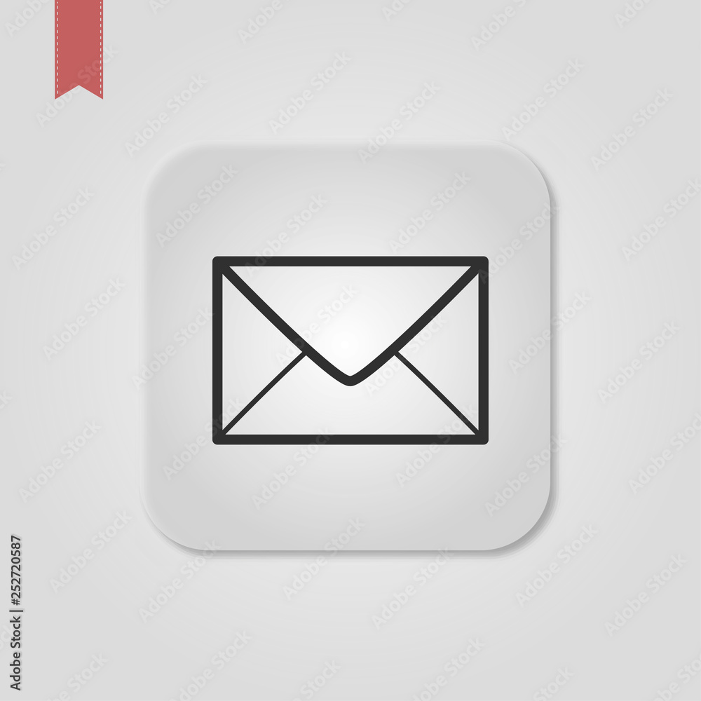 Envelope outline icon, letter, mail, email, message, vector illustration. Envelope outline icon, letter, mail, email, message, vector illustration.