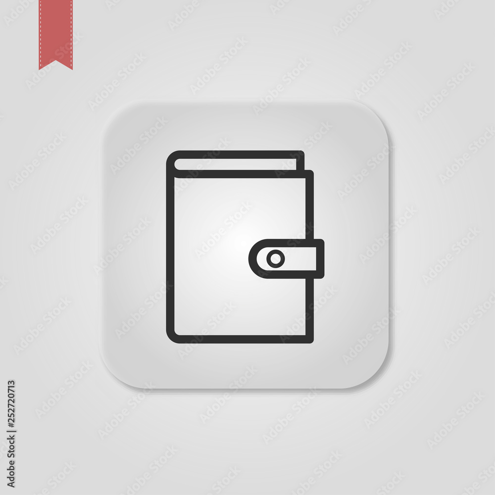Vector illustration web icon push-button notebook logo Vector illustration web icon push-button notebook logo