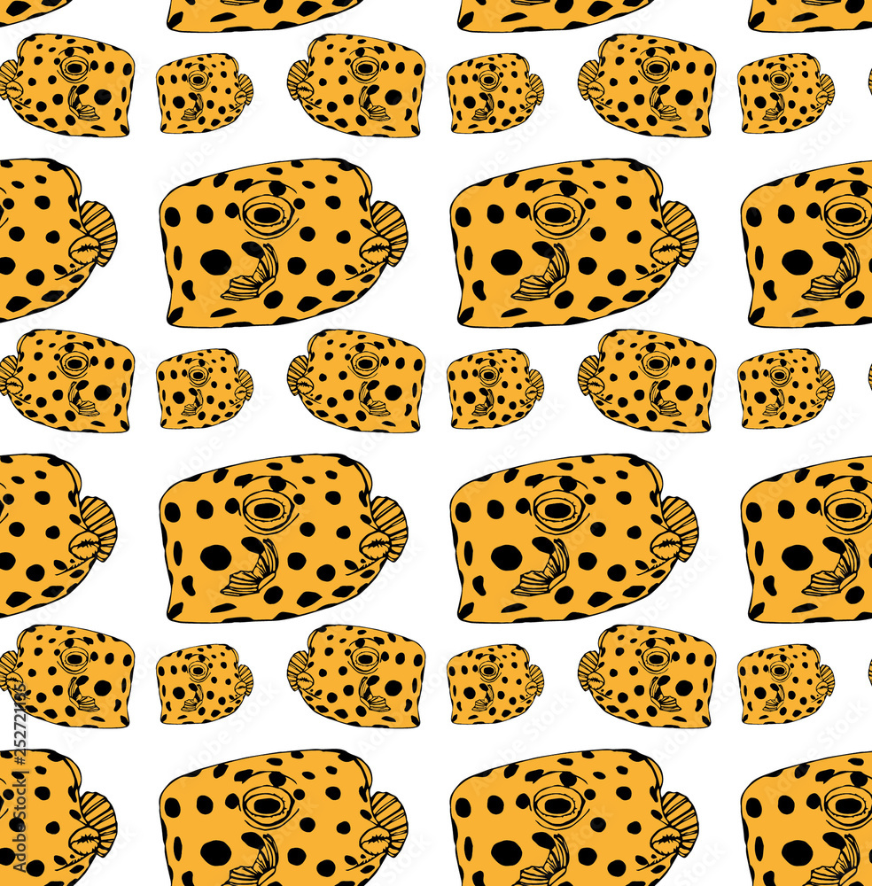 fish-box pattern yellow fish-box pattern yellow