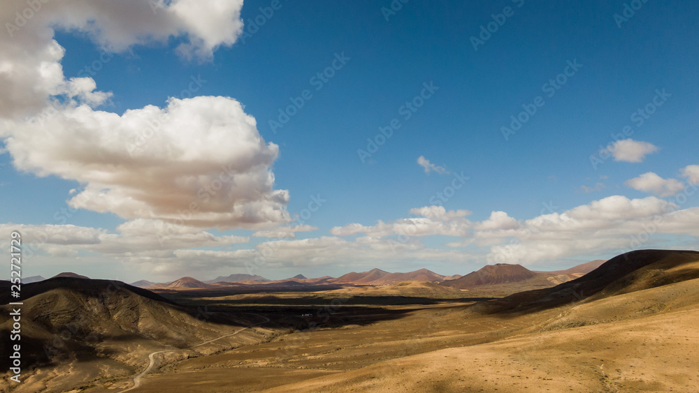 Spanish island landscape - Fuerteventura - Desert panorama
