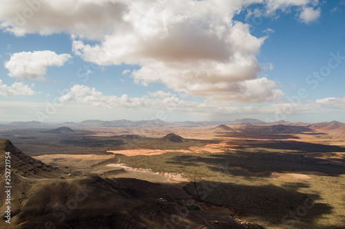Fuerteventura landscape with a drone