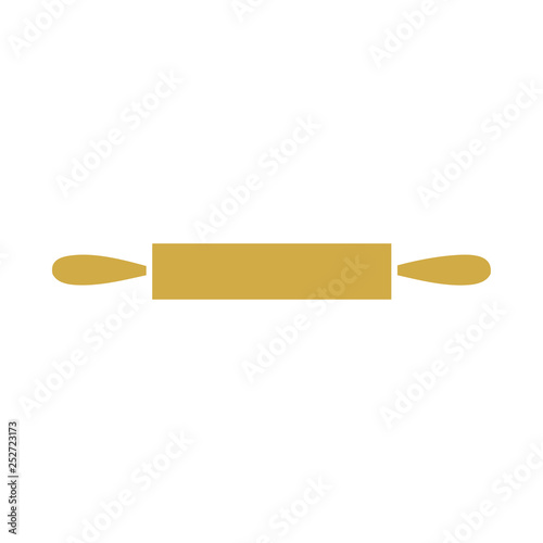 flat color retro cartoon rolling pin
