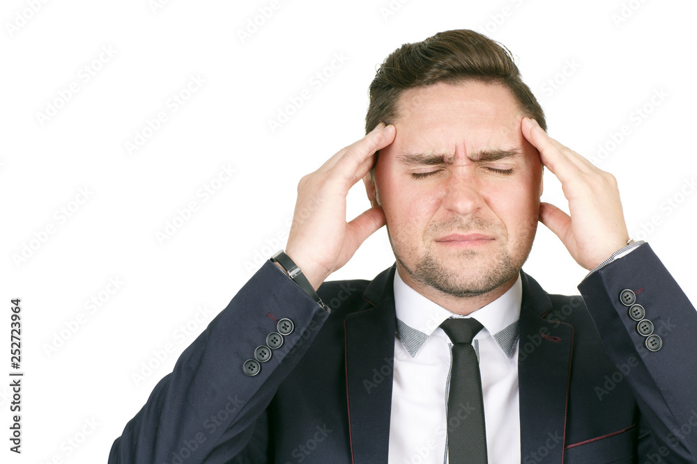 Stressed these days. Portrait of a stressed mature man touching his head Stressed these days. Portrait of a stressed mature man touching his head